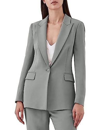 Pantsuit for Women 2 Piece One Button Solid Business Women's Suit Dressy Casual Tuxedo Suit for Ladies3