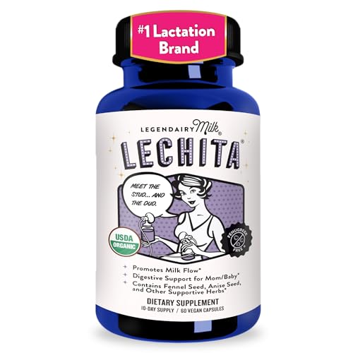 Legendairy Milk Lechita, Supports Milk Flow, Organic Fenugreek Free Breastfeeding Supplement, Organic Fennel & Anise, Made in USA, 60 Vegan Capsules
