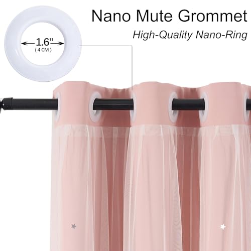 Image of Grommet Blackout Curtains Custom Size, Modern Aesthetic Room Darkening Light Filtering Curtains Bedroom Nursery Light Blocking Drapes for Living Room, Lightweight & Soft Window Treatments