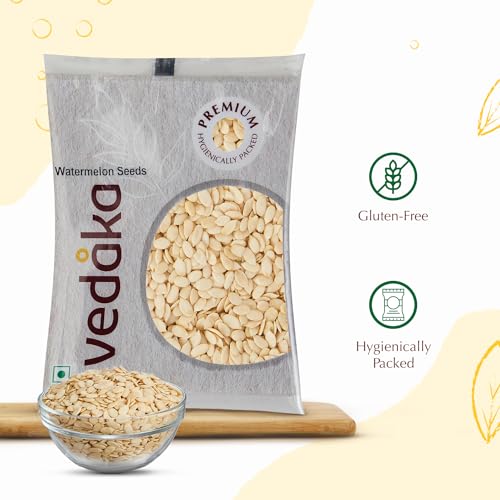 Image of Amazon Brand - Vedaka Raw Watermelon Seeds (Tarbuj Beej) | Seeds for Snacking | Gluten-Free | 100 gm (Pack of 2)