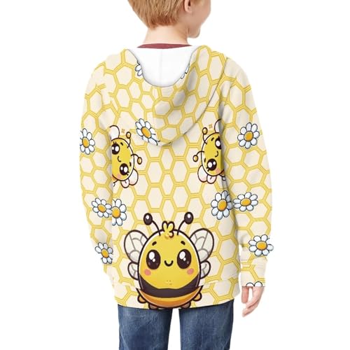 Boys Girls Zip Up Hoodies Printed Cool Casual Hooded Sweatshirt Jacket Fall Sports Shirts with Pockets4