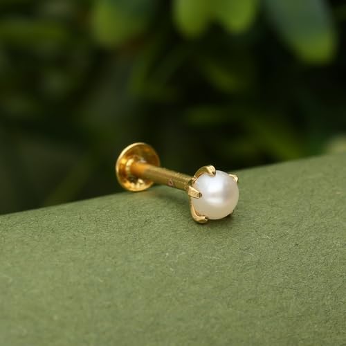 Malabar Gold & Diamonds Yellow Gold Nose Pin for Women 22 k | 22k BIS Hallmark (916) Nose Stud for Women and Girls with Piercing - Image 2