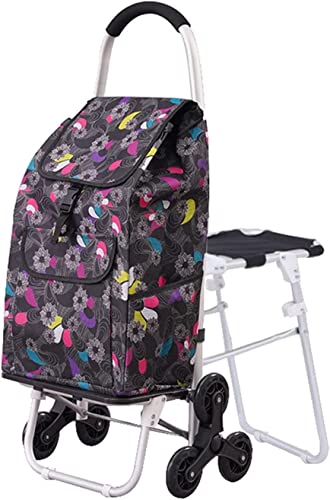 YAOJIA einkaufstrolley klappbar Faltbarer Allzweckwagen for Lebensmittel Mit Treppenlaufrädern , Leichter Wasserdichter…