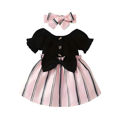 Image of Niren Enterprise Mustang Lining Printed Kitkat Top Baby Frock for Baby Girls