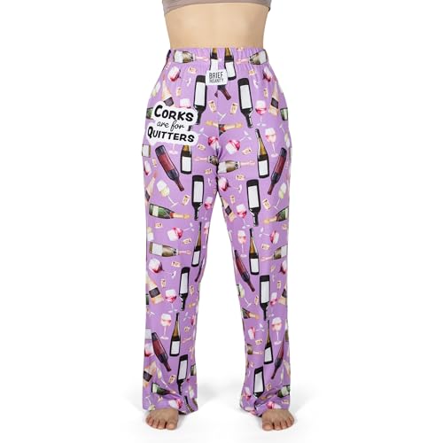 Collections Etc Corks are for Quitters Hilarious Wine Drawstring Lounge Pants