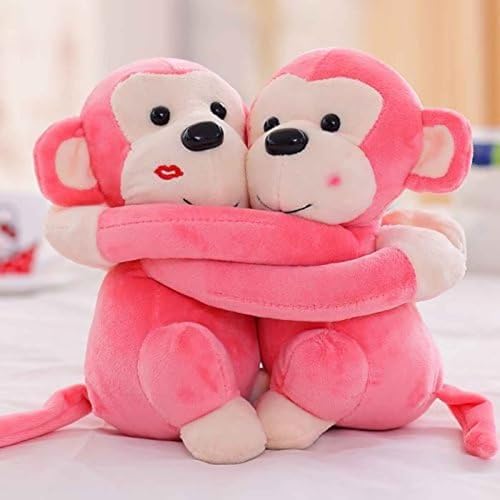 Image of DearJoy Hugging Monkey Pink 25 cm