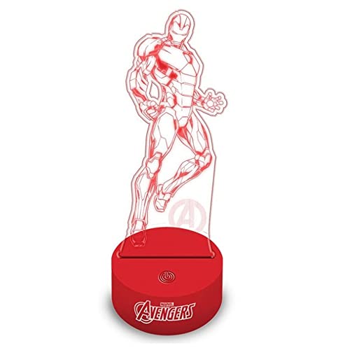 Avengers LED avec Figurine Acrylique 2D Lampes désodorisantes Anneaux d'ampoule Décoration de la Maison Unisexe Adulte, Multicolore (Multicolore), Unique