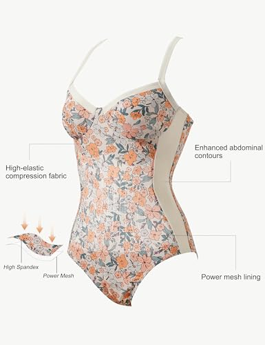 Image of SUUKSESS Womens Tummy Control One Piece Swimsuit Sexy Crisscross Back Bathing Suit