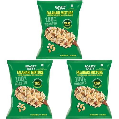 Image of Roasty Tasty Falahari Mix Roasted Namkeen Snack 200G|Oil-Free Farari Chiwda| No Onion, No Garlic Farali Namkeen| Healthy Vrat Upwas Fast Namkeen| No Cholesterol No Transfat Healthy Snack For Fasting