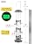 iBorn Metal Bird Feeder Hanging Wild Bird Seed Feeder for Mix Seed Blends Heavy Duty All Metal Silver Finish,15 Inch 6 Port(Seed is not Included),Gift Box
