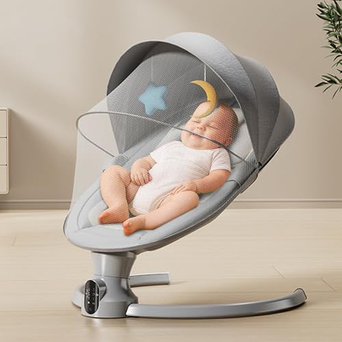 Image of StarAndDaisy Swing Rocker for Baby with Automatic 5-Level Swing - Toddler & Infant Rocking Chair with 3-Level Adjustable Backrest, & Remote Control -Grey