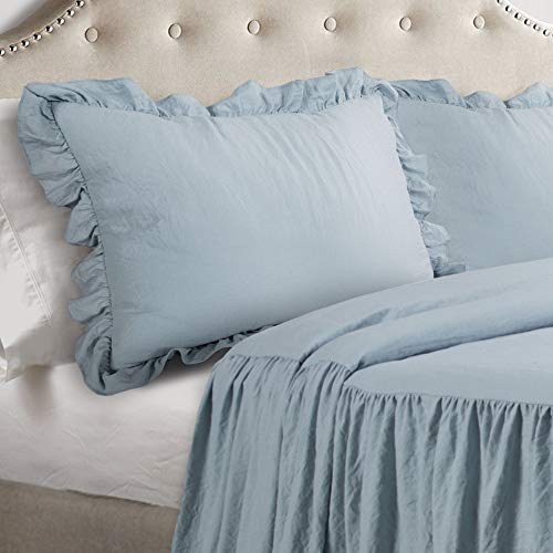 image for Lush Decor Ruffle Skirt Bedspread Set - 3-Piece Luxurious Farmhouse Be