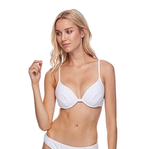 Body Glove Women's Greta Molded Cup Push Up Underwire Bikini Top Swimsuit Swimwear, Snow, X-Large - image 1