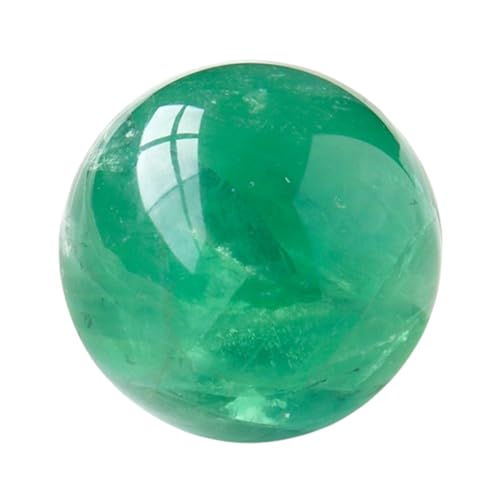 Green Fluorite Quartz Crystal Ball Colorful Fluorite Ball Gemstone Sphere for Crystal Divination Photography Prop Home Decor,35m
