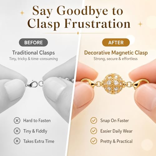 Cierres magneticos para collares hacer joyas pulseras tobilleras y extensores de cadena DIY 4