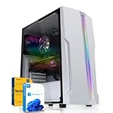 SYSTEMTREFF® Basic Gaming PC AMD Ryzen 5 5600G 6x4.4GHz | AMD RX Vega 7 4K HDMI DX12 | 256GB M.2 NVMe | 16GB DDR4 RAM | Windows 11 | WLAN Desktop Computer Rechner für Gamer, Zocker