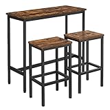 Zeit für eine Tasse Kaffee: Komplizierter Aufbau? Von wegen! Dieses Bartisch-Set verfügt über einfache Baustruktur. Mit klarer Anleitung und gekennzeichneten Teilen können Sie Tisch und Stühle so schnell aufbauen, wie Sie eine Tasse Kaffee fertig trinken