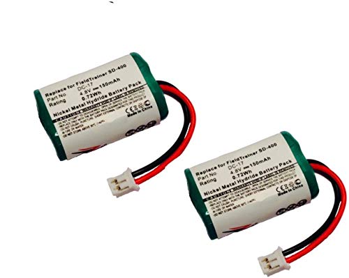 ZZcell 2-Pack Battery For SportDog 650-058 / DC-17 KINETIC MH120AAAL4GC Dogtra FieldTrainer SD-400, SD-800 Receiver SD-400S Dog Collar 150mAh ZZcell 2-Pack Battery For SportDog 650-058 / DC-17 KINETIC MH120AAAL4GC Dogtra FieldTrainer SD-400, SD-800 Receiver SD-400S Dog Collar 150mAh
