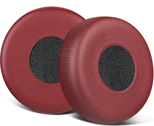 Image of SOULWIT Replacement Ear Pads Cushions for Jabra Evolve 65 /40 /30 /20 Headphones, Earpads for Jabra Evolve 65UC 65MS / 40UC 40MS / 30US 30II / 20SE 20UC 20MS Headset - Evolve 65 PL Burgundy