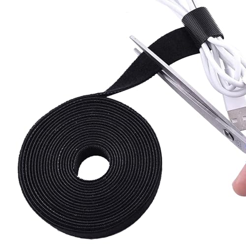 TENOC Reusable Hook and Loop Cable Tie Tool, Adjustable Cable Organizer Tape Cord Wrap for Home...