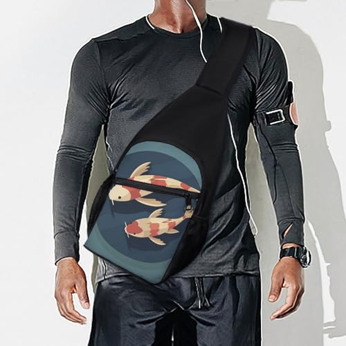 Bolso bandolera deportivo casual para pecho 15.4x8.3x3.5 in miniatura 7
