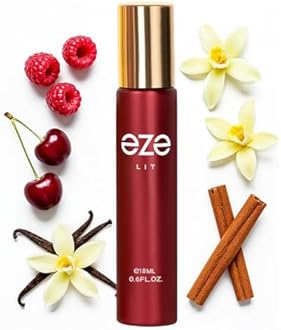 Eze Elevate LIT Eau de Parfum for Women 18ML | Long-Lasting Luxury Perfume | Raspberry & Sour Cherry Scent | Floral Jasmine & Violet | Warm Musk, Vanilla & Cashmeran Base | Premium Fragrance | EDP