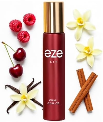 Eze LIT Perfume for Women 0.6 Oz EDP Raspberry Jasmine Musk Vanilla Cherry