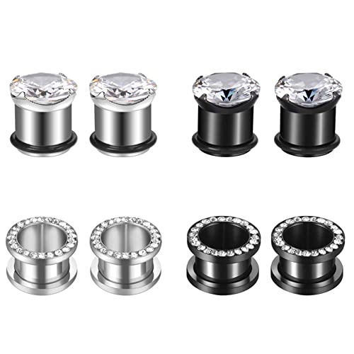 Piercing Oreilles Epinki anti-irritation en acier inoxydable tunnel écarteur pour peau sensible