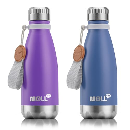 Image of 12 oz Kids Vacuum Insulated Stainless Steel Water Bottle, Purple-Royal Blue