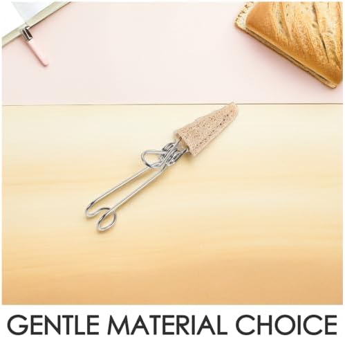 IWOWHERO 1 Set Bebek Biberon Emziği Temizleyici - Metal Saplı ve Lifli Fırça Başlığı Yedekli Biberon Emziği Fırçası - Besleme Emziklerini Yıkamak İçin Temizlik Kiti - Görsel 6