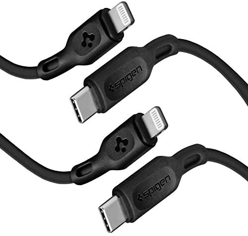 Spigen MFi Certified USB-C to Lightning Cable (2-Pack) 1M - Black
