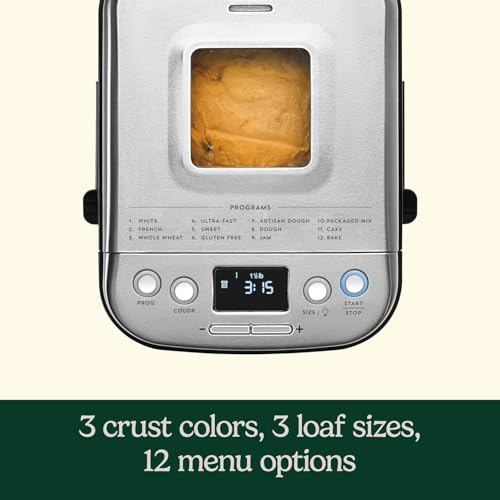Cuisinart CBK-110C Compact Automatic Bread Maker, Stainless Steel image 3