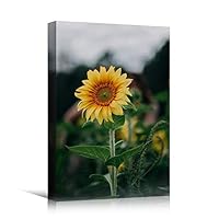 Canvas Wall Art Yellow Fields Bohemian Colorful Floral Group Multicolor Photography - 12x18 inches