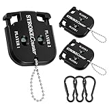 YiliYa 3 Stück Golf Score Zähler Stroke Counter,Golf Ergebnis Zähler Golf Ergebnis Indikator Spieler Schlagzähler Punktezähler Mini Quadrat Golf Zähler mit Schlüsselkette Schwarz