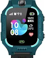 Q19 Relógio Smartwatch Infantil, LBS 2G, Verde, Silicone, Tela LCD 1.44 Polegadas, SOS, Função LBS, Câmera, Monitor Remoto, Bateria Recarregável, Resistente à Água 1m.