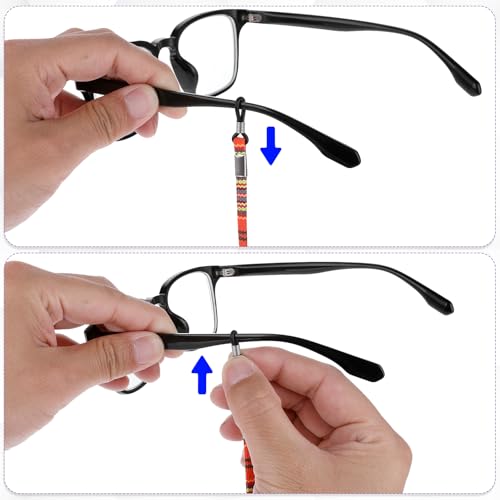 Image of Psyqtsuary Glasses Strap, 12 Pcs Colorful Glasses Holder Strap Nylon Safety Eyeglass Lanyard Vintage Boho Eye Glasses Holders Around Neck for Men and Women