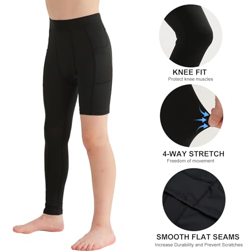 Legging de compression 3/4 garçon protège les muscles au basket - 6
