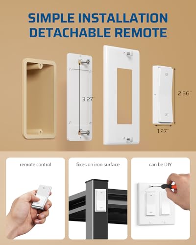 Image of DEWENWILS Wireless Light Switch and Receiver Kit Remote Control Wall Switch