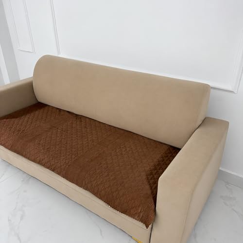 Image of Homerz Premium Petal Charm Sofa Cover | Embossed Floral Pattern | Soft Touch, Anti-Dust & Easy Wash Fabric Cloth, Washable and Durable (Rust, 5(3+1+1) Seater, Only Seat Cover)