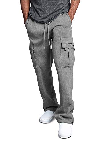 G-Style USA Men's Solid Fleece Heavyweight Cargo Pants3