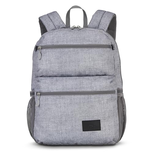Image of High Sierra Everclass Backpack - Travel or Work Laptop Bookbag with 360 Reflectivity, Dual Water Bottle Pockets & Fits Laptops Up To 15.6 inch, One Size, Silver Heather