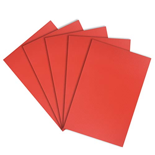 Panneau de pelouse ondulé contre la pluie uxcell 5 plaques rouges imperméables qui ne s'abîment pas