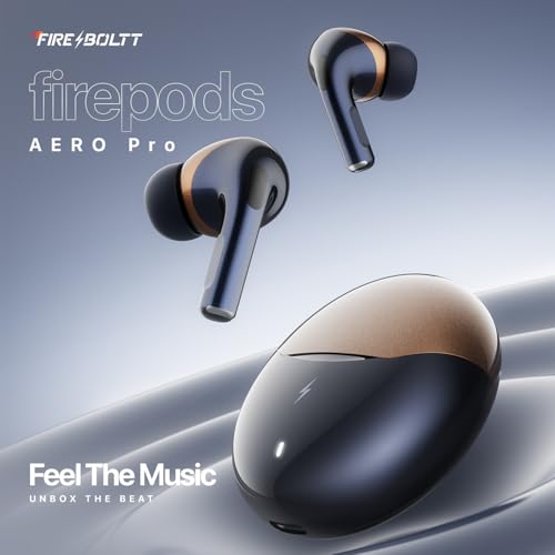 Image of Fire-Boltt Aero TWS Earbuds Custom EQ, Wireless Bluetooth 5.4, Music & App Support, 50H Playtime, Fast Charging Case, 50ms Low Latency for Gaming, Touch Controls, IPX4 Waterproof, Clear Calls - E Blue