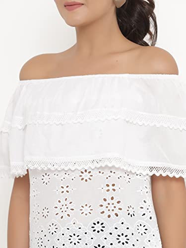 Image of Pure Cotton Schiffli Top