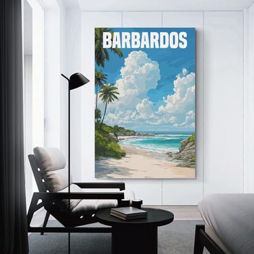 Peinture à l'huile Barbados sinyumoney 50x75cm pour couloir
