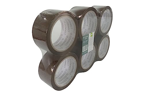 Q-Connect 44029 Ruban Adhésif Économique Haute Adhérence 50 mm x 66 m Couleurs Assorties