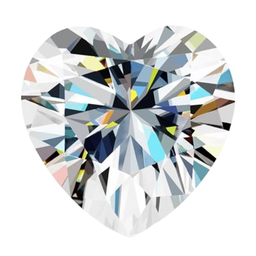 Moissanite cœur D VVS1 anti-rayure pour création de bague durable