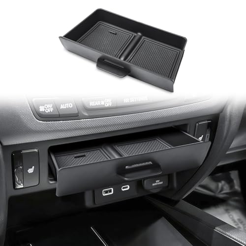 Center Console Organizer Drawer Compatible with Honda 2016-2022 Pilot / 2017-2025 2026 Ridgeline / 2019-2025 Passport Accessories Pull-Out Cubby Pocket Storage Tray (Only for Models with Open Cubby)