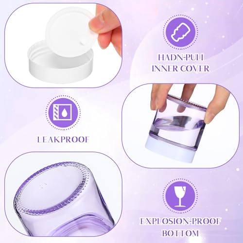 Image of Norme 12 Pcs 4 oz Glass Jars with Lids Cosmetic Jars, Light Purple