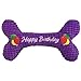 Petlou Pet Plush Chewy Bone, Squeaky Bone for Dogs and Cats in Different Size (10 Inch Birthday Bone)
